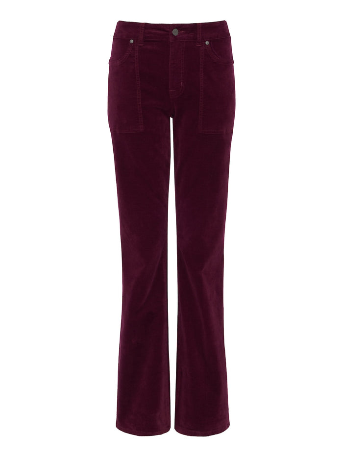 Play Date Velveteen Bootcut Pant Bordeaux