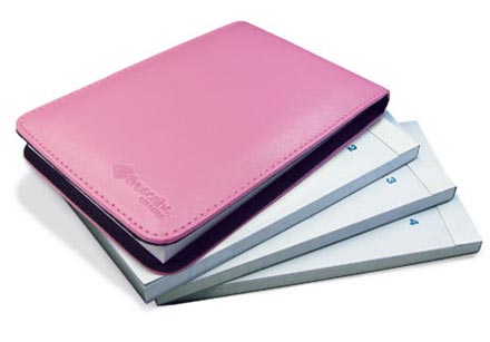 Livescribe Smart Paper Notebook Pocket Size Pink Flip Notepad 4-Pack Vol #1-4 (cover and pads)