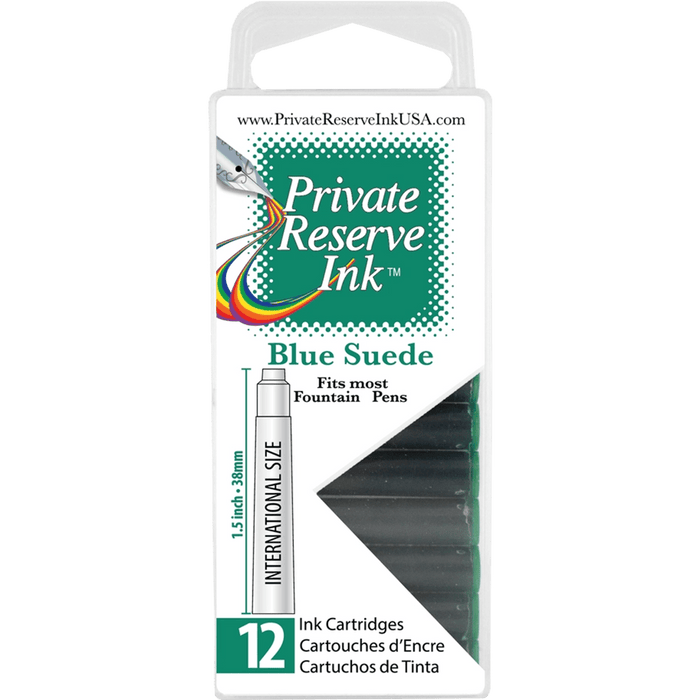Private Reserve Winter Color Ink Cartridges - Blue Suede (12 per pack) - Pen Boutique Ltd