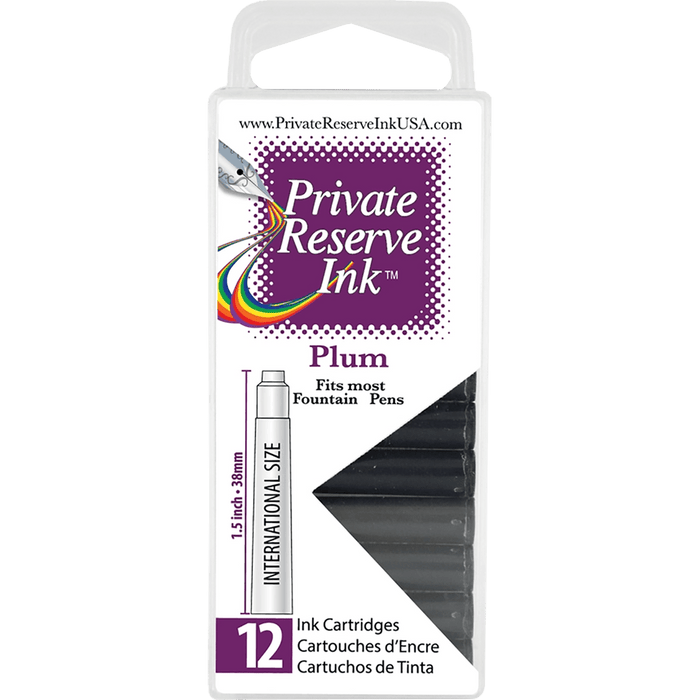 Private Reserve Winter Color Ink Cartridges - Plum (12 per pack) - Pen Boutique Ltd