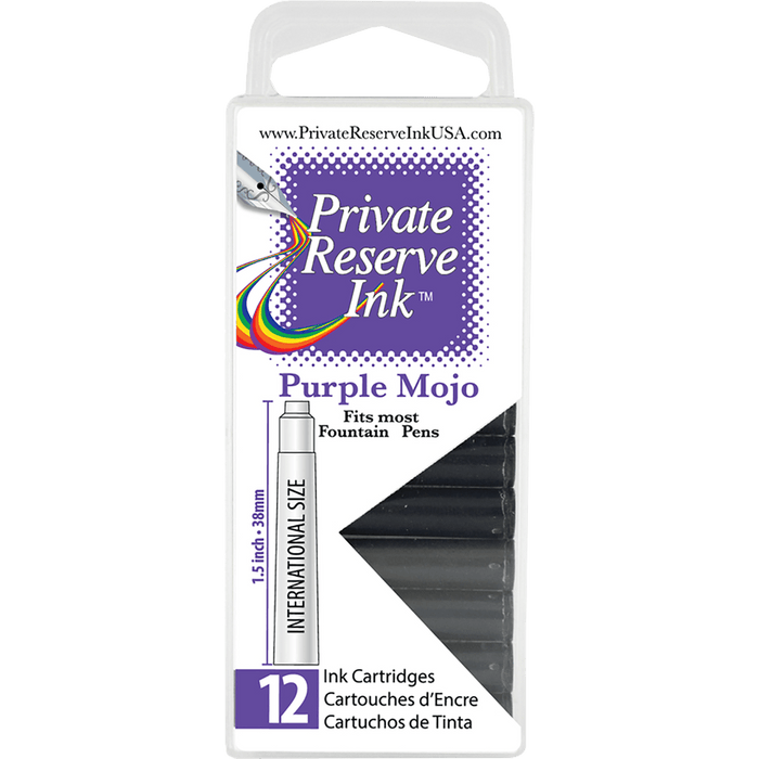 Private Reserve Winter Color Ink Cartridges - Purple Mojo (12 per pack) - Pen Boutique Ltd