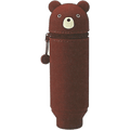 Punilabo Silicone Stand Up Pen Cases - Brown Bear - Pen Boutique Ltd