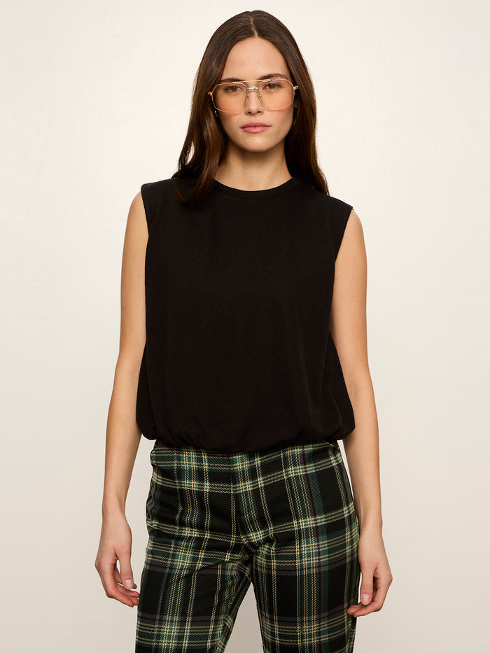 Quinn Bubble Shell Tank Black