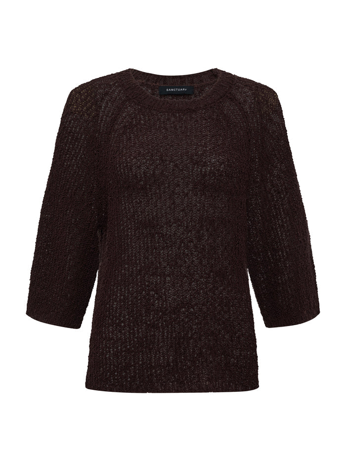 Raglan Sweater Tee Rich Soil