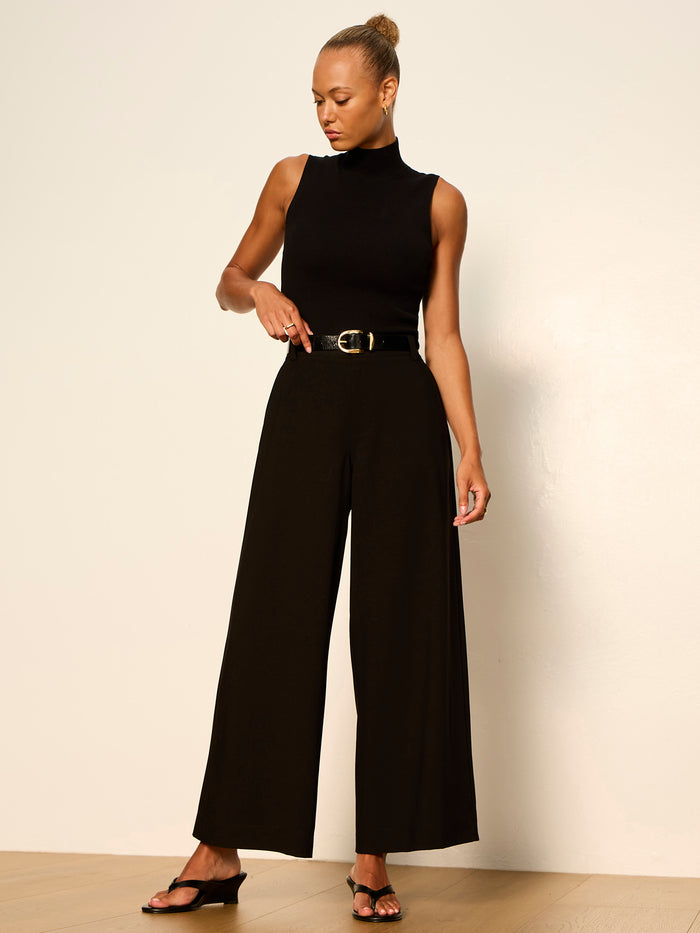 Reese Wide Leg Trouser Black