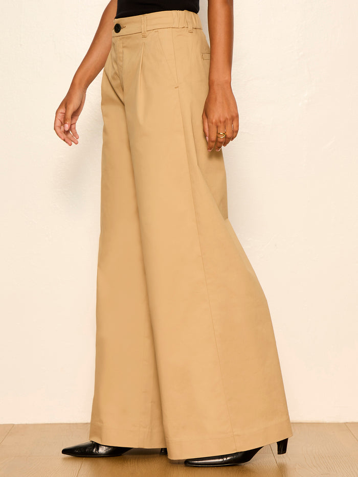 Reese Wide Leg Trouser Khaki