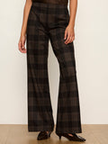 Relay Pull On Pant Espresso Plaid