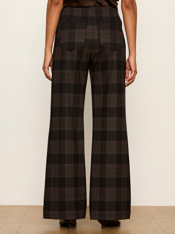 Relay Pull On Pant Espresso Plaid
