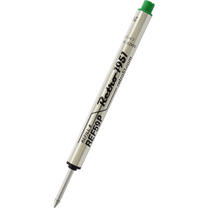 Retro 51 Rollerball Refills - Green - 3 per pack - Pen Boutique Ltd