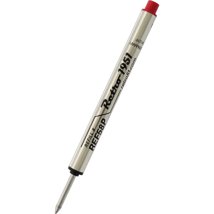 Retro 51 Rollerball Refills - Red - 3 per pack - Pen Boutique Ltd