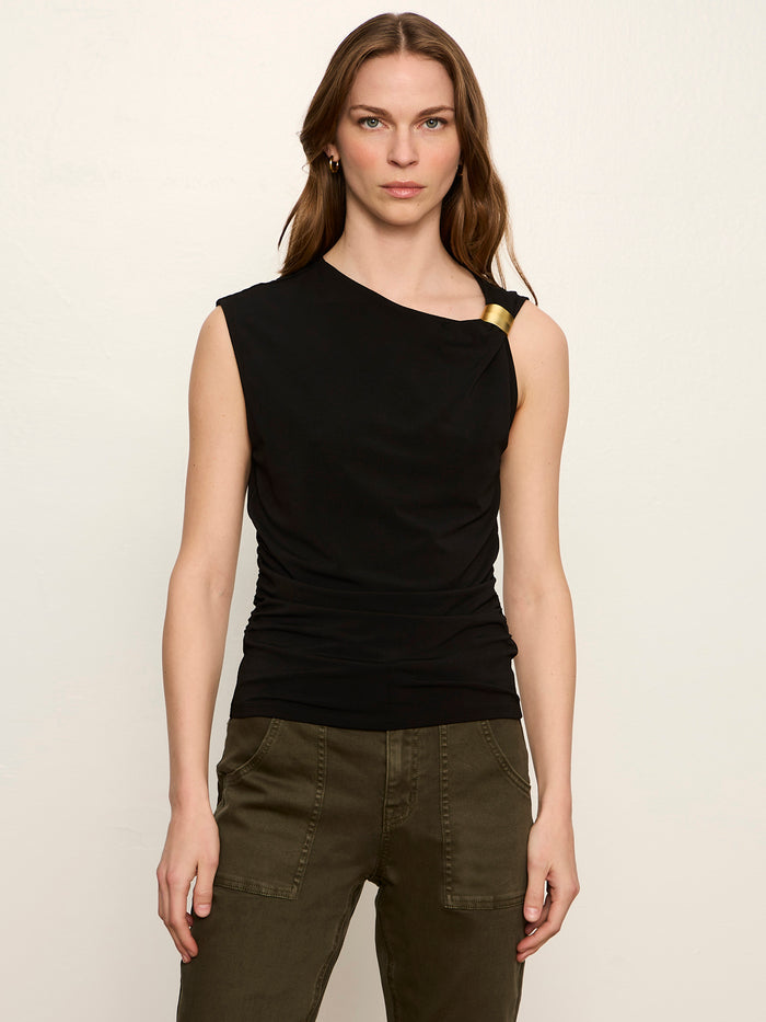 Revelry Asymmetrical Top Black