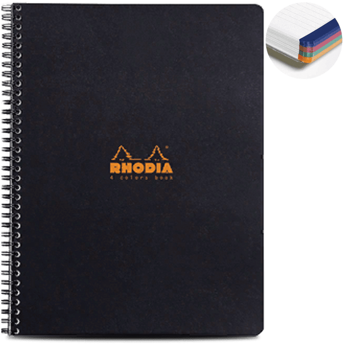 Rhodia 4 Color Notebook - Black - Pen Boutique Ltd