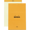 Rhodia Classic Notepads Top Staplebound 8 ¼ x 12 ½ Orange - Lined, Yellow Paper - Pen Boutique Ltd