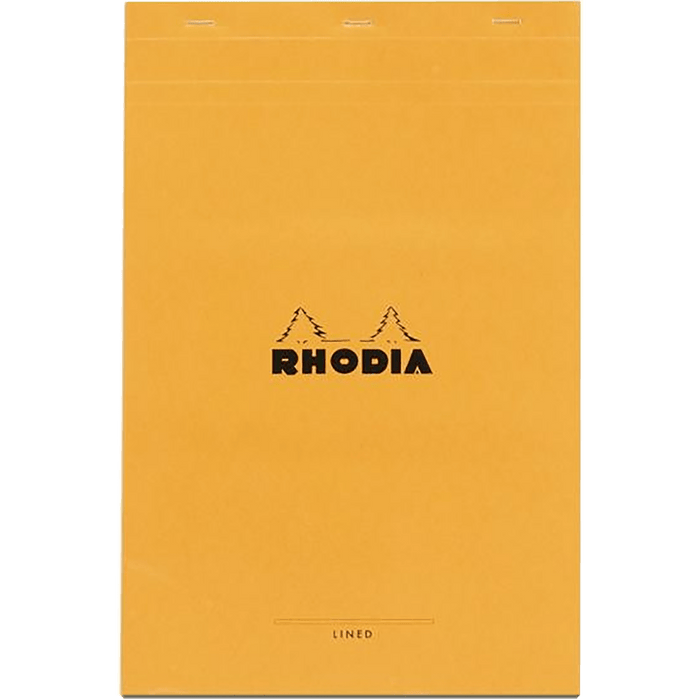 Rhodia Classic Notepads Top Staplebound 8 ¼ x 12 ½ Orange - Lined - Pen Boutique Ltd
