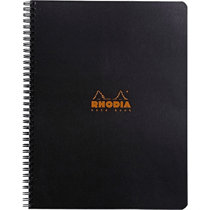 Rhodia Notebook Lined With Margin Black - Pen Boutique Ltd