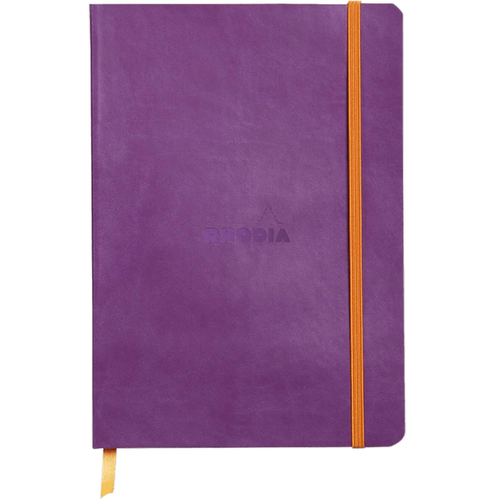 Rhodia Rhodiarama Notebook Purple Dot Grid A5 size - 6x8.25" - Pen Boutique Ltd