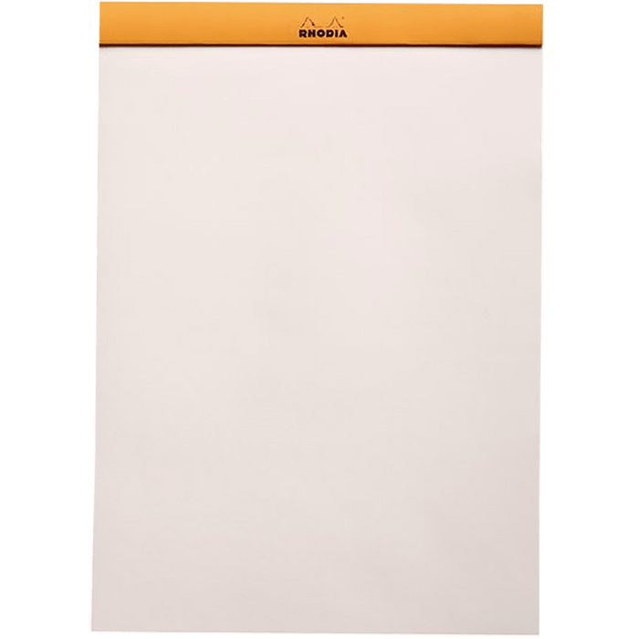Rhodia Soft Cover Stapled Notepad Black The "R" 8 - Pen Boutique Ltd