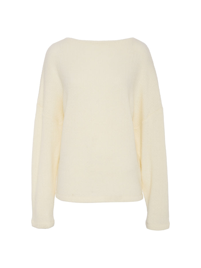 Ribbed Dolman Sweatshirt Bone