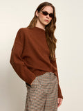 Ribbed Dolman Sweatshirt Burnt Cocoa