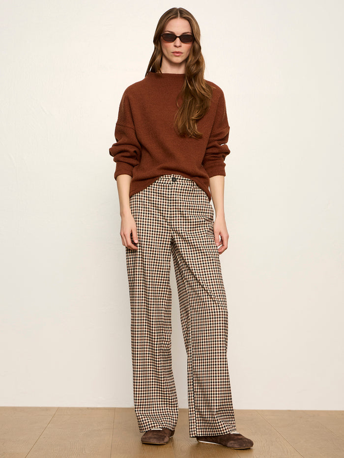 Ribbed Dolman Sweatshirt Burnt Cocoa