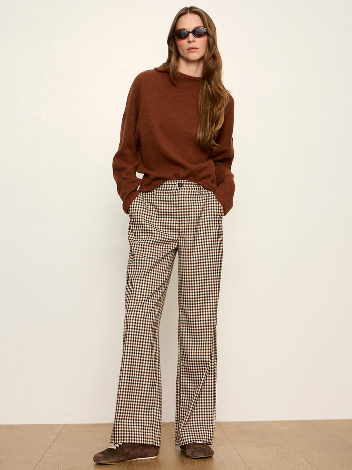 Ribbed Dolman Sweatshirt Burnt Cocoa