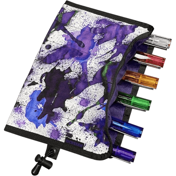 Rickshaw 6 Pen Coozy - Purple Splatter - Pen Boutique Ltd