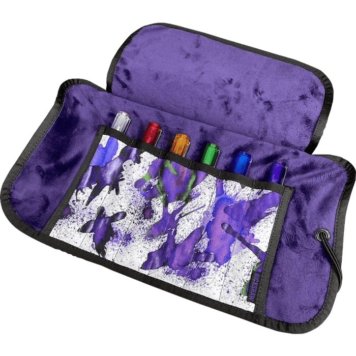 Rickshaw Pen Roll - Purple Splatter - Deluxe - Pen Boutique Ltd
