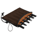 Rickshaw Plush Coozy Roll Pen Case - Coffee - Large (6 Pen) - Pen Boutique Ltd