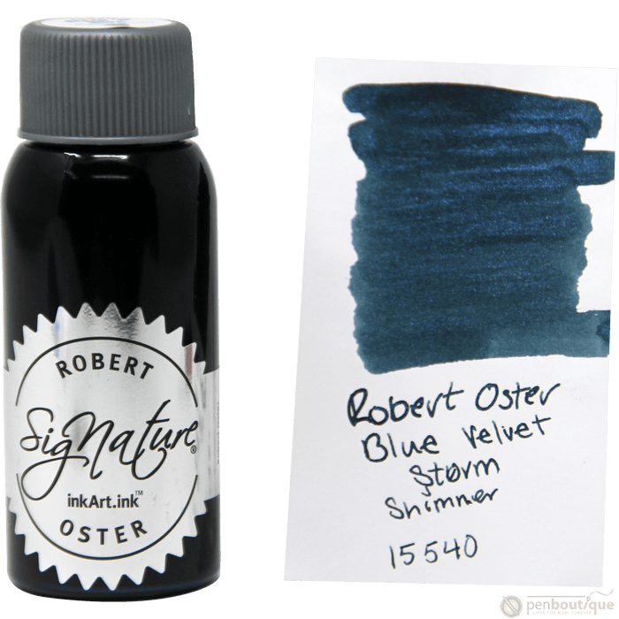 Robert Oster Shake'N'Shimmy Ink Bottle - Blue Velvet Storm - 50ml - Pen Boutique Ltd