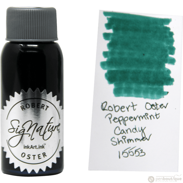 Robert Oster Shake'N'Shimmy Ink Bottle - Peppermint Candy - 50ml - Pen Boutique Ltd