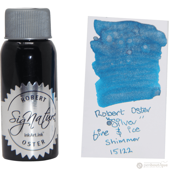 Robert Oster Shake'N'Shimmy Ink Bottle - Silver Fire & Ice - 50ml - Pen Boutique Ltd