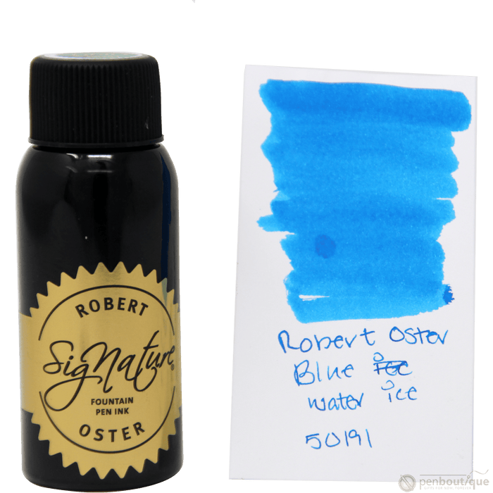 Robert Oster Signature Ink Bottle - Blue Water Ice - 50ml - Pen Boutique Ltd