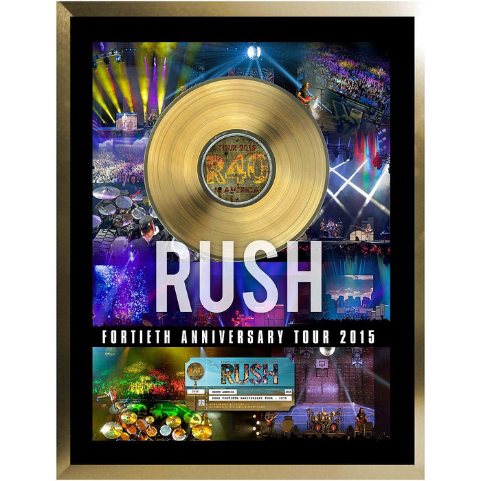Rush Framed 40th Anniversary Tour with Gold 45