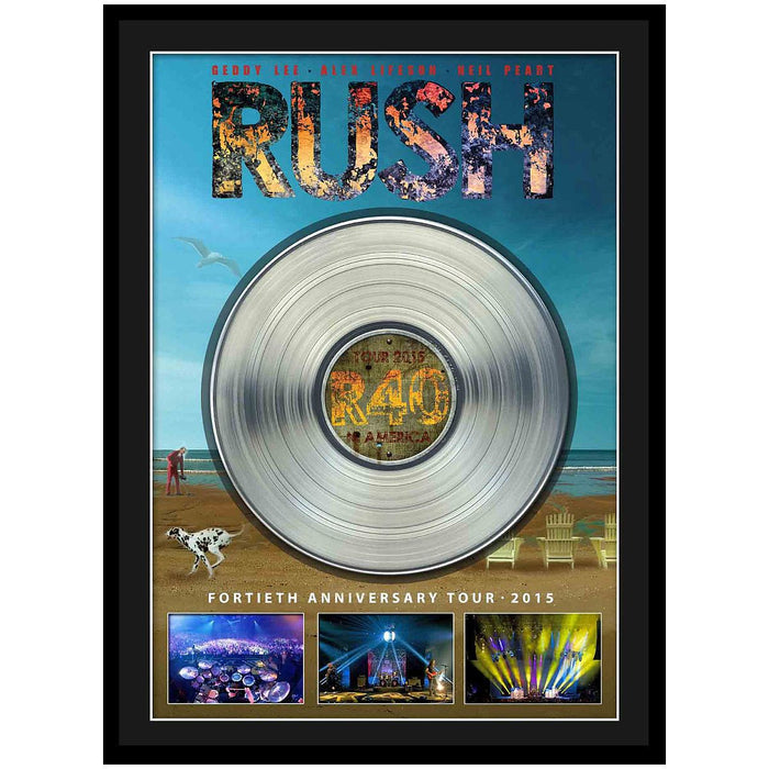 Rush Framed 40th Anniversary Tour with Platinum LP
