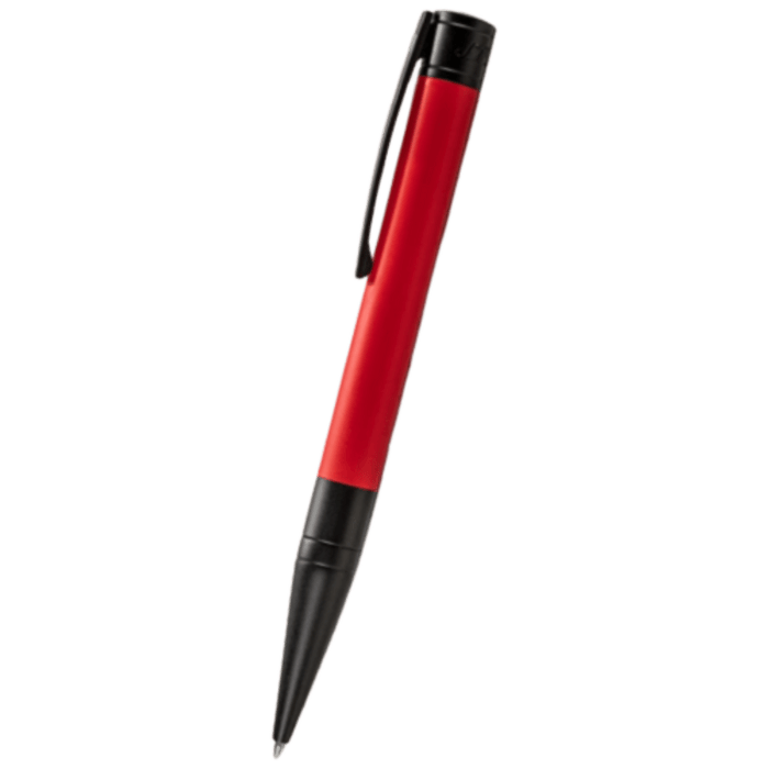 S T Dupont D - Initial Ballpoint Pen - Black Trim - Matte Red - Pen Boutique Ltd