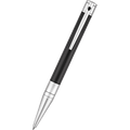 S T Dupont D-Initial Ballpoint Pen - Chrome Trim - Black - Pen Boutique Ltd