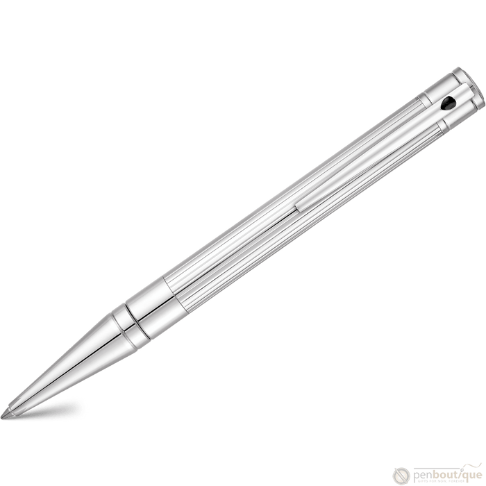 S T Dupont D-Initial Ballpoint Pen - Chrome - Pen Boutique Ltd