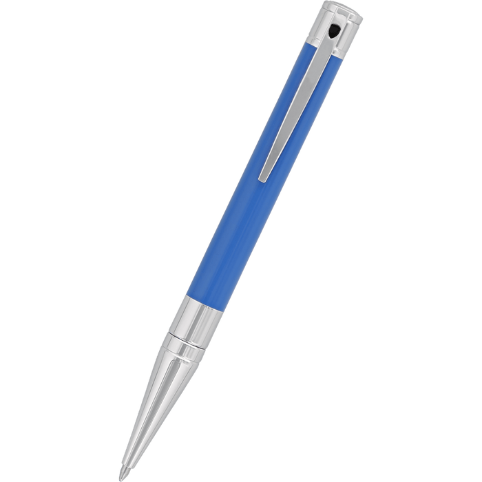 S T Dupont D - Initial Ballpoint Pen - Electric Blue - Pen Boutique Ltd