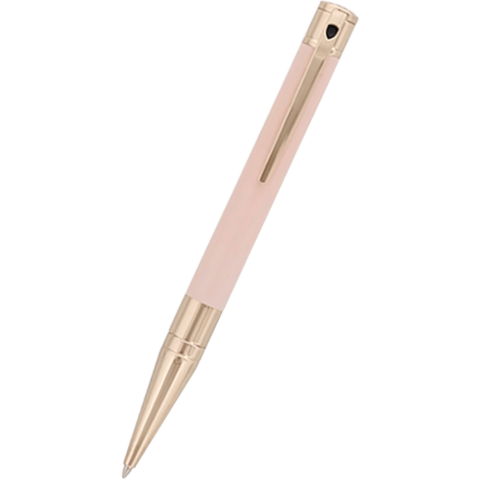 S T Dupont D - Initial Ballpoint Pen - Pastel Baby Pink - Gold Trim - Pen Boutique Ltd