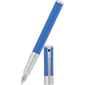 S T Dupont D - Initial Fountain Pen - Electric Blue - Pen Boutique Ltd