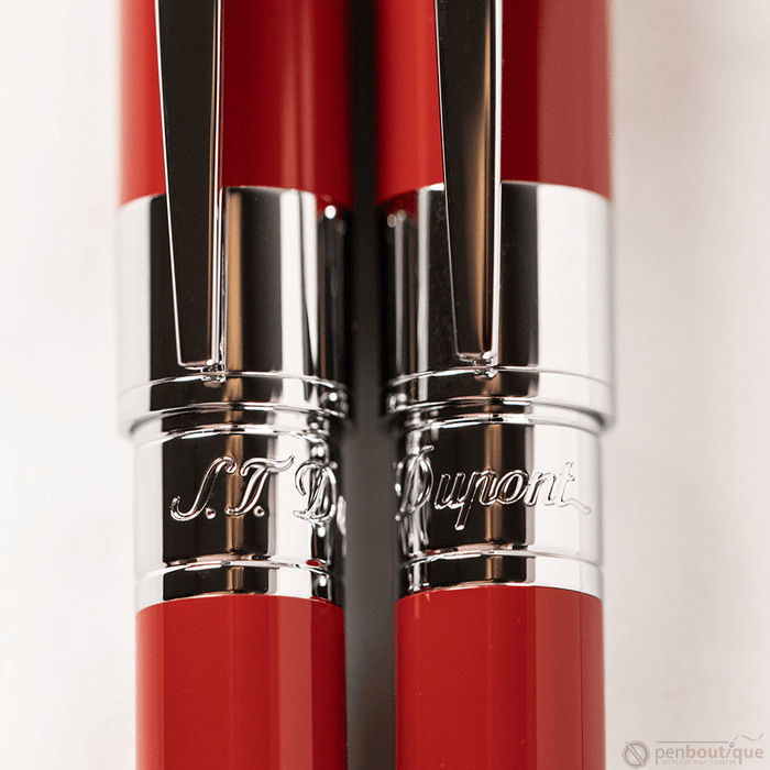 S T Dupont D - Initial Fountain Pen - Scarlet Red - Pen Boutique Ltd