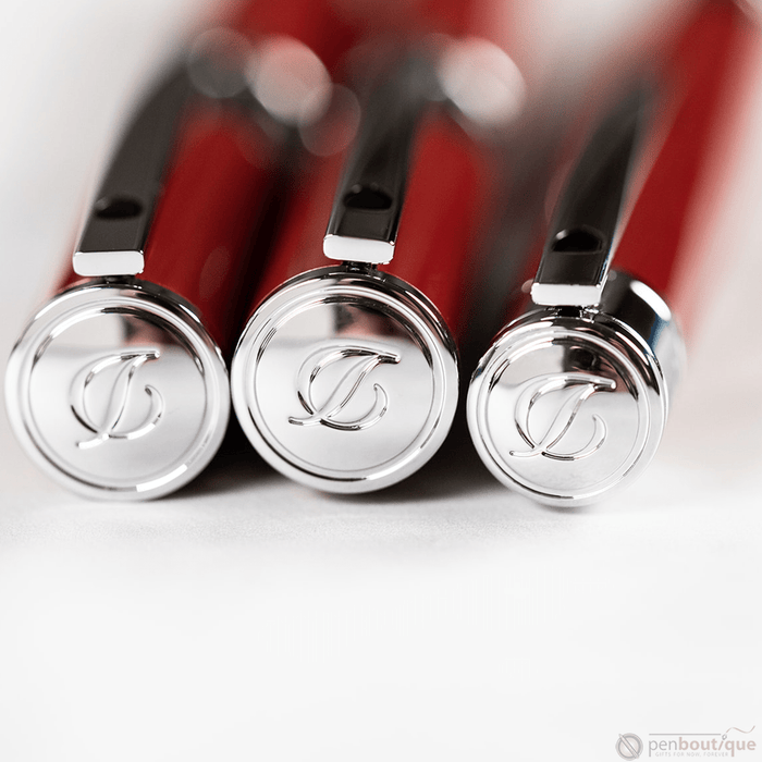 S T Dupont D - Initial Fountain Pen - Scarlet Red - Pen Boutique Ltd
