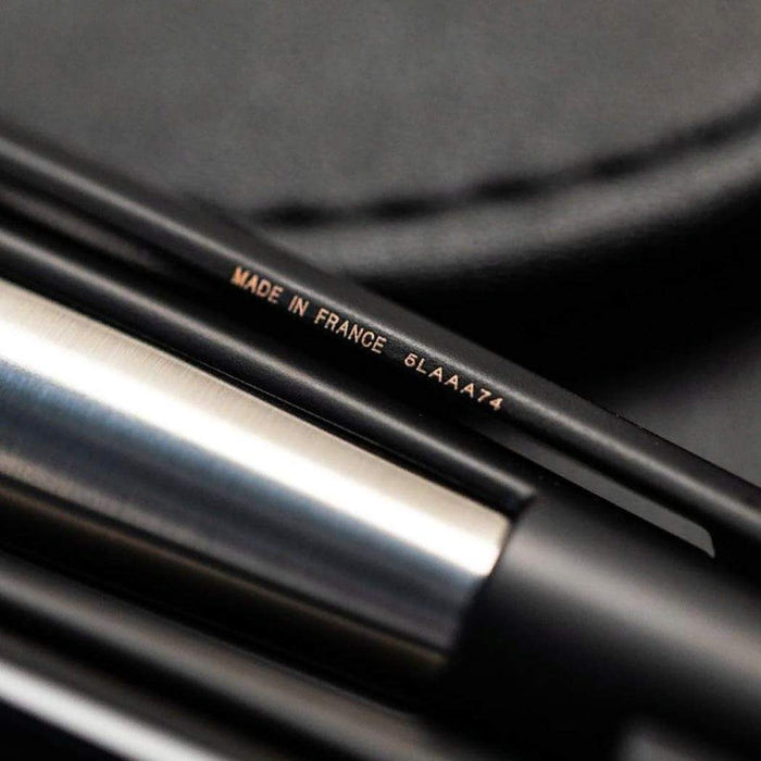 S T Dupont Defi Ballpoint Pen - Matte Black - Steel Trim - Pen Boutique Ltd