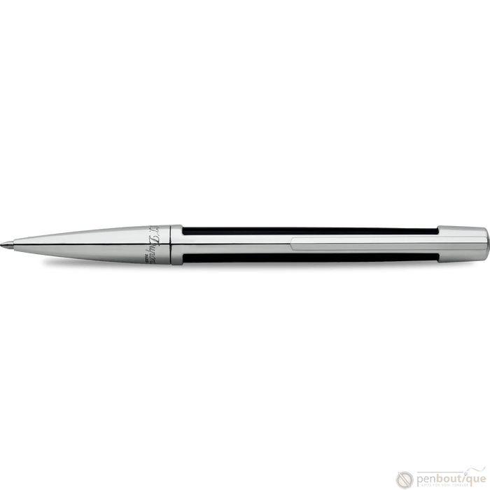 S T Dupont Defi Ballpoint Pen - Palladium Trim - Black - Pen Boutique Ltd