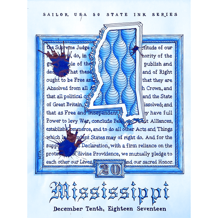 Sailor Bottled Ink - USA State - Mississippi - 20ml - Pen Boutique Ltd