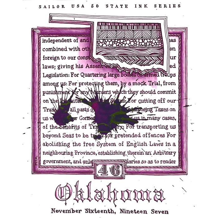 Sailor Bottled Ink - USA State - Oklahoma - 20ml - Pen Boutique Ltd