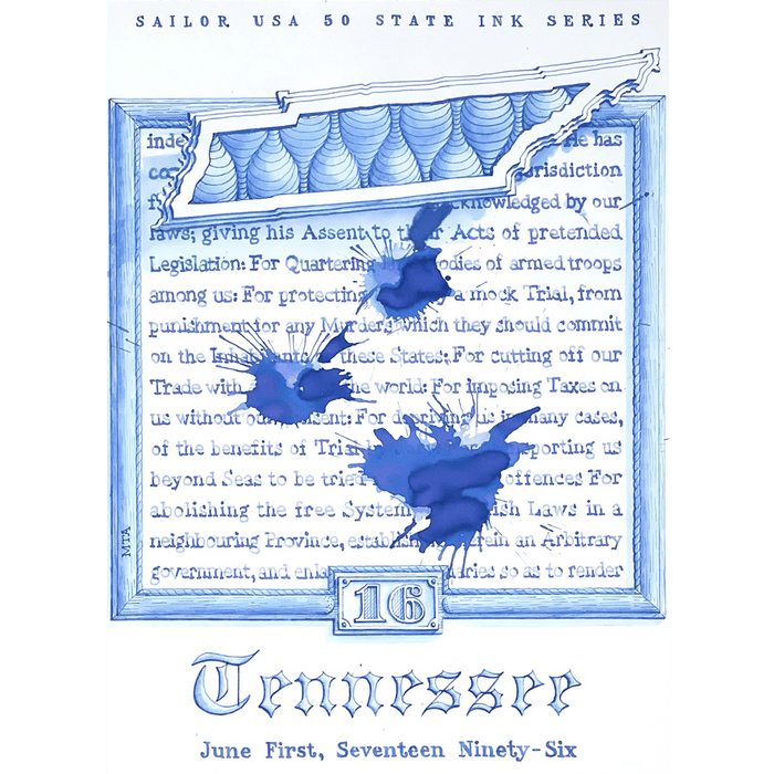 Sailor Bottled Ink - USA State - Tennessee - 20ml - Pen Boutique Ltd