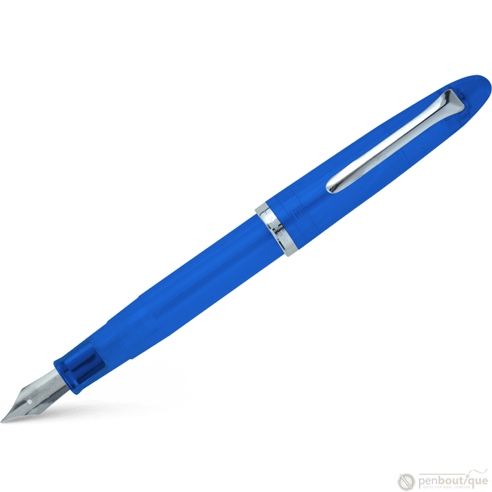Sailor Compass 1911 Steel Fountain Pen Set - Transparent Blue - Pen Boutique Ltd