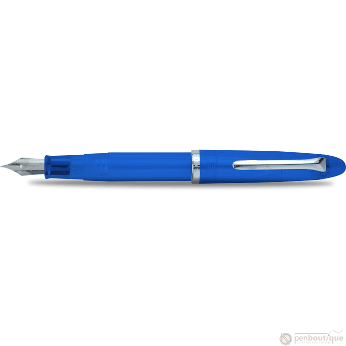 Sailor Compass 1911 Steel Fountain Pen Set - Transparent Blue - Pen Boutique Ltd