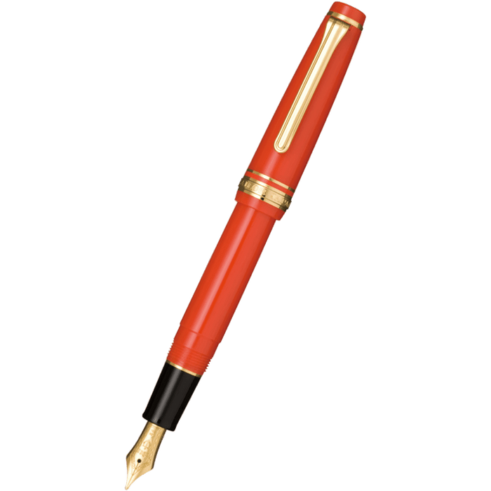 Sailor Professional Gear Fountain Pen - Red - Gold Trim - Slim - Pen Boutique Ltd